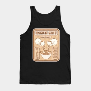 Ramen cats retro vintage japanese style Tank Top